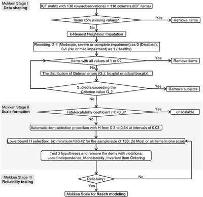 Simplified Post-stroke Functioning Assessment Based on ICF via Dichotomous Mokken Scale Analysis and Rasch Modeling